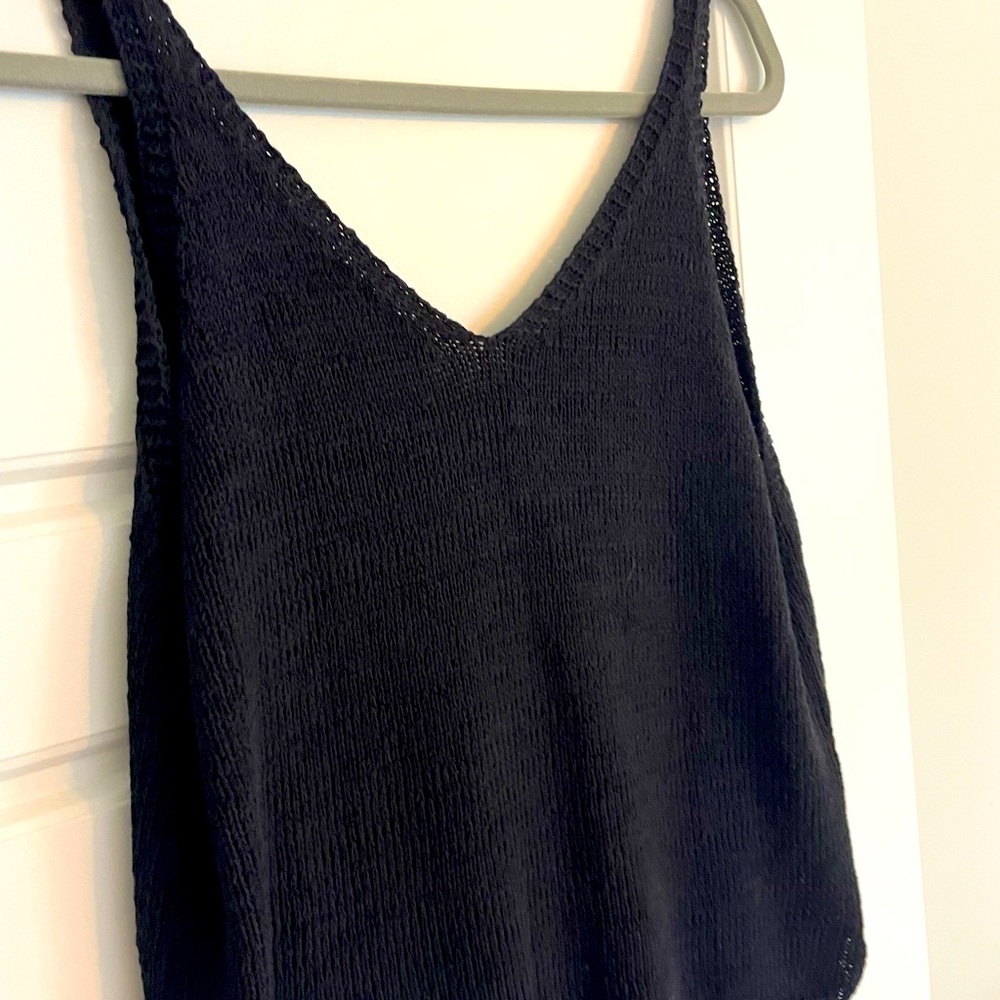 DYI black sweater tank. New, never worn. Super chic.